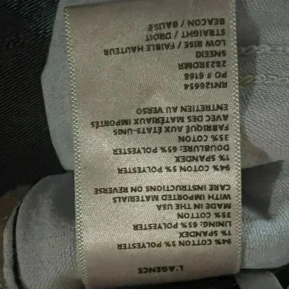 Like New L’agence Sneeki Raw Hem Straight Leg Jeans Beacon Size 23 - Picture 10 of 13